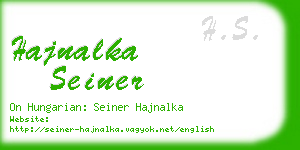 hajnalka seiner business card